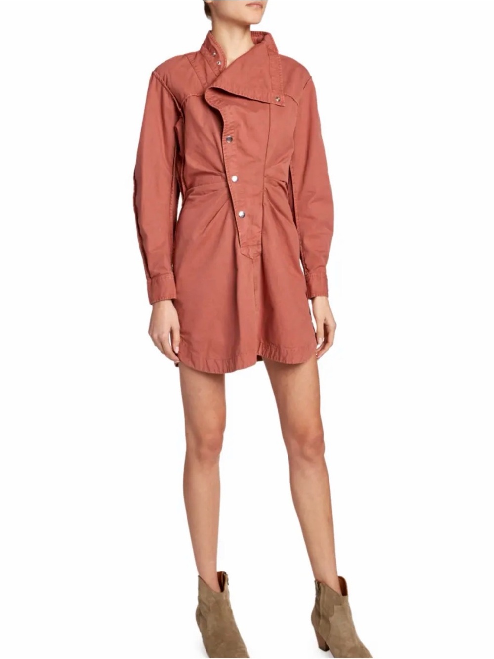 Isabel Etoile Marant Linore Snap-Front Shirt Dress in sz 40